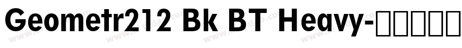 Geometr212 Bk BT Heavy字体转换
